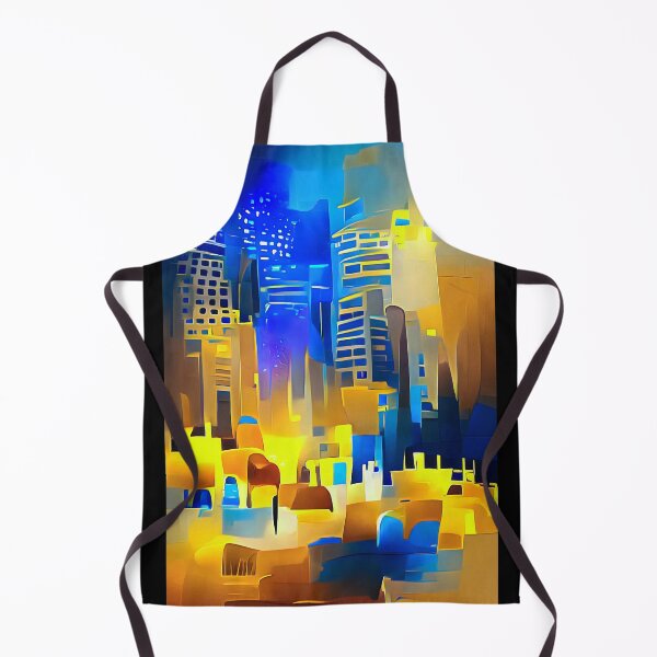 Item preview, City Lights 13 Abstract Blue and Gold designed and sold by mhfoto.