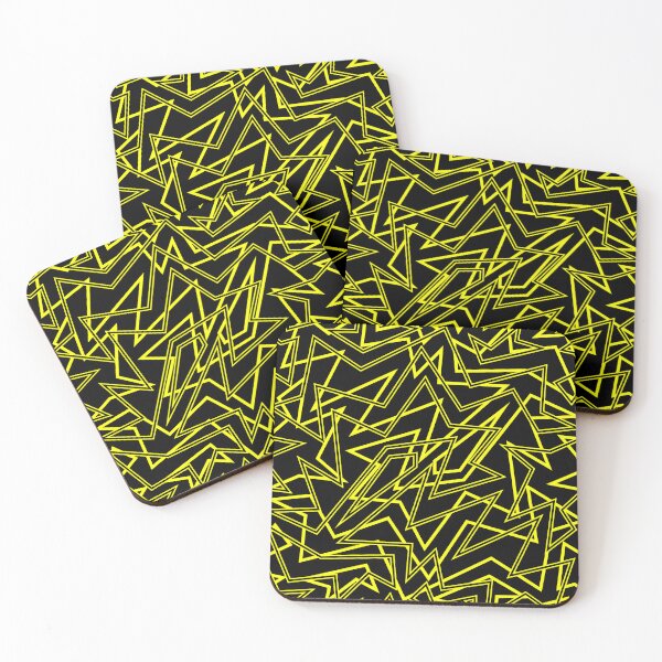 Item preview, Abstract Contemporary Pattern Black and Yellow designed and sold by SoccaTamam.