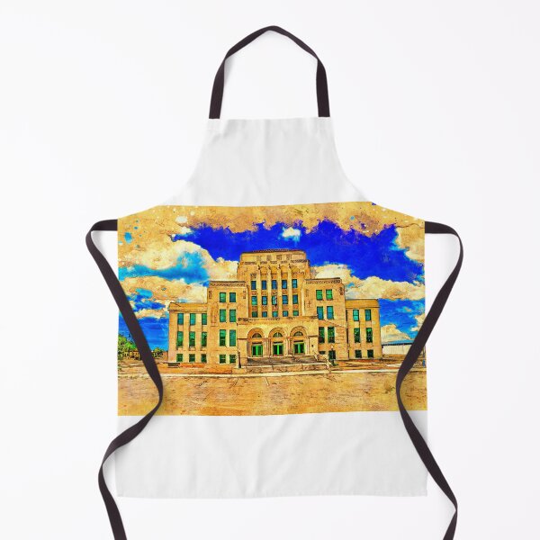 Item preview, San Angelo City Hall and Elta Joyce Murphey Performance Hall - digital painting designed and sold by NickoPrints.