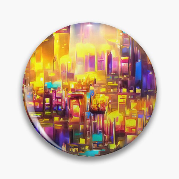 Item preview, City Lights 14 Golden Glow in the Blue Night designed and sold by mhfoto.