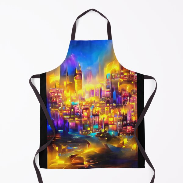 Item preview, City Lights 14 Golden Glow in the Blue Night designed and sold by mhfoto.