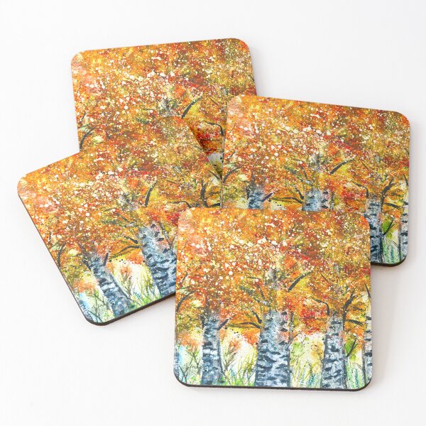 Item preview, Birches trees woodlands Autumn designed and sold by Monika Howarth.