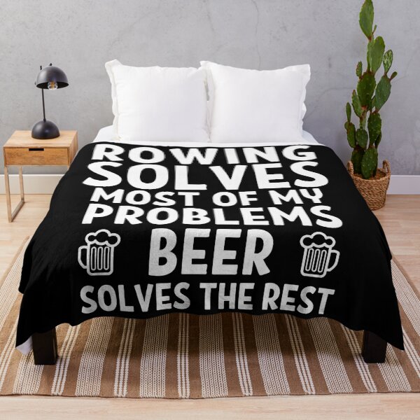 Item preview, Rowing solves most of my problems. Beer  solves the rest. designed and sold by TheGreenGoat.