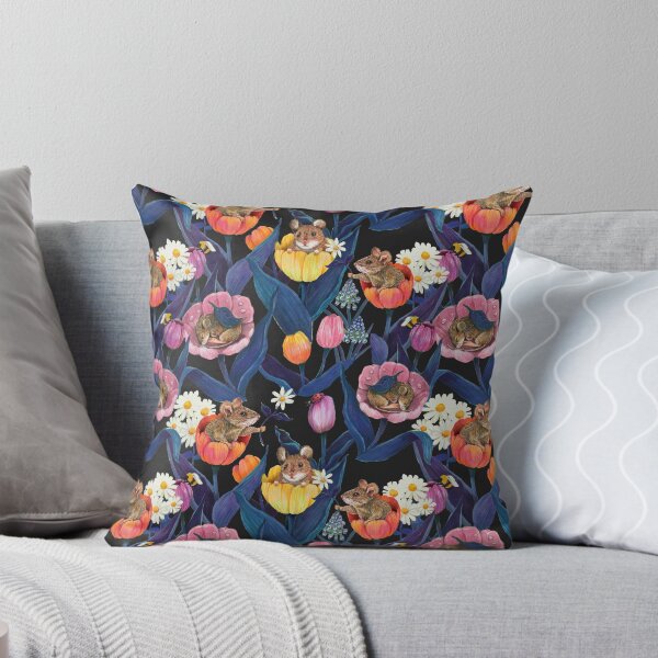 Item preview, Spring Tulip with Cute Mices - blue black designed and sold by janeferwong.