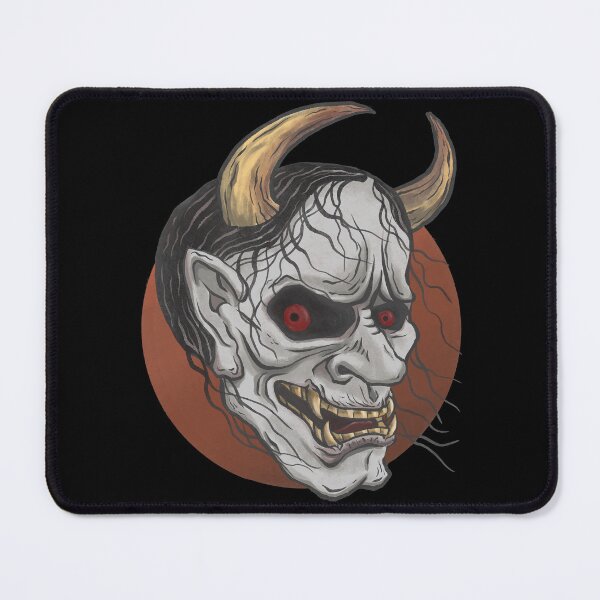 Item preview, Japanese Hannya Mask: demon or oni skull aesthetic tattoo, hand-drawn designed and sold by CapybaraCouple.