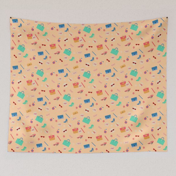 Item preview, Shopping Spring Sale Seamless Pattern. Accessories, Clothing and Fashion Elements  designed and sold by ivector.