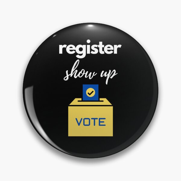 Item preview, Register show up vote blue letters designed and sold by Havilaharts.
