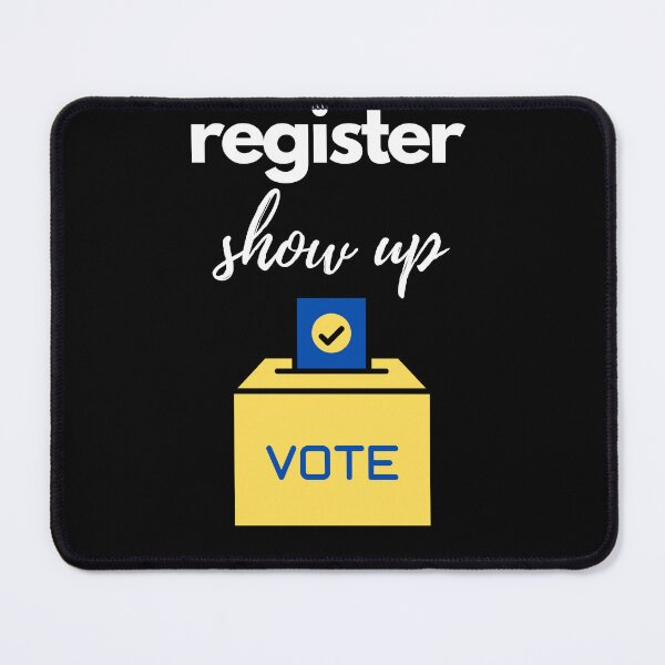 Item preview, Register show up vote blue letters designed and sold by Havilaharts.