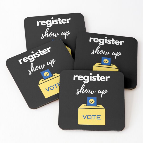 Item preview, Register show up vote blue letters designed and sold by Havilaharts.