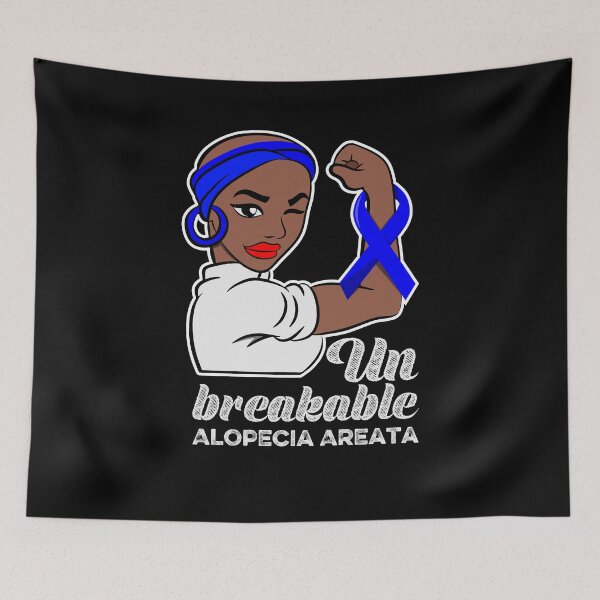 Item preview, unbreakable strong woman Alopecia Areata Awareness Spot Baldness  designed and sold by simolamiris.