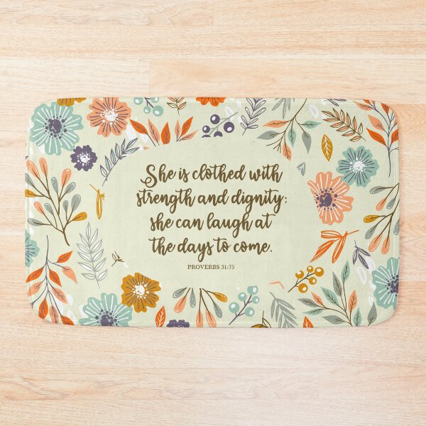 Item preview, She is clothed in strength, Proverbs 31:75 designed and sold by StudioCitrine.