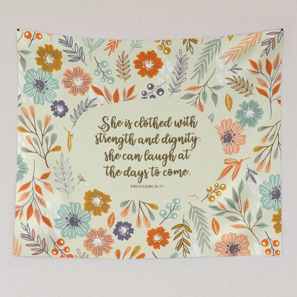 Item preview, She is clothed in strength, Proverbs 31:75 designed and sold by StudioCitrine.