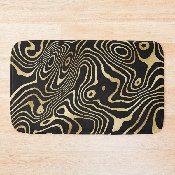 Item preview, Black Gold liquid swirl Abstract Design designed and sold by InovArtS.