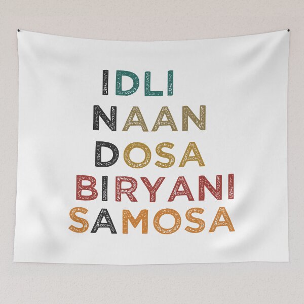 Item preview, Indian Food Lovers Idli Naan Dosa Biryani Samosa designed and sold by alltheprints.
