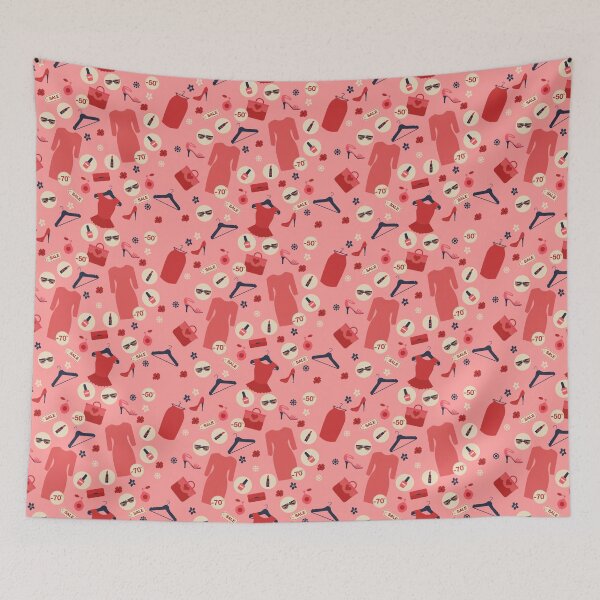 Item preview, Shopping Spring Sale Seamless Pattern. Accessories, Clothing and Fashion Elements designed and sold by ivector.