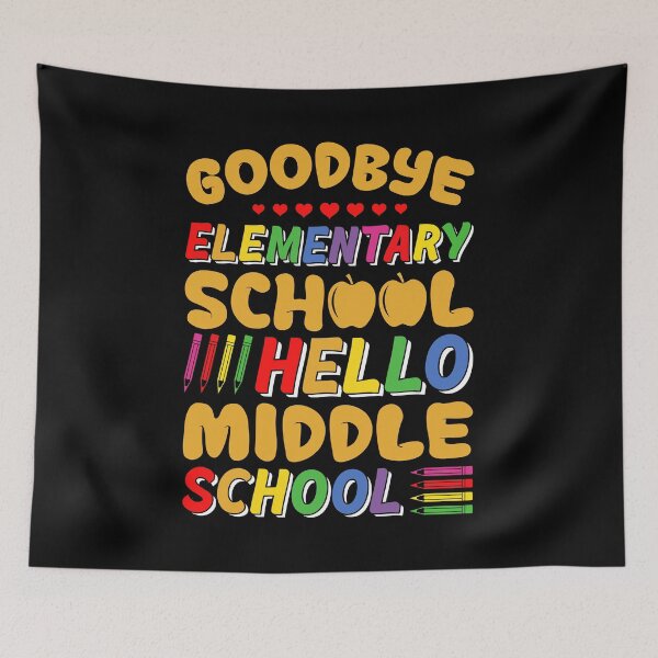Item preview, Goodbye Elementary Scholl Hello Middle School Shirt, Back To School Shirt, Fifth Graders Shirt, Elementary School Shirt, High School Shirt designed and sold by aymob.