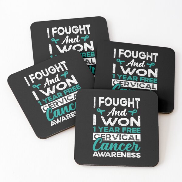 Item preview, Cervical Cancer Awareness Shirt, I Fought And I Won Shirt, Cervical Cancer Survivor Shirt, Teal Cancer Ribbon Shirt, Cervical Cancer Fighter designed and sold by aymob.