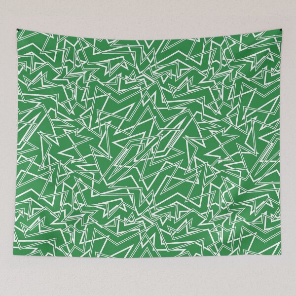 Item preview, Abstract Contemporary Pattern Green and White designed and sold by SoccaTamam.