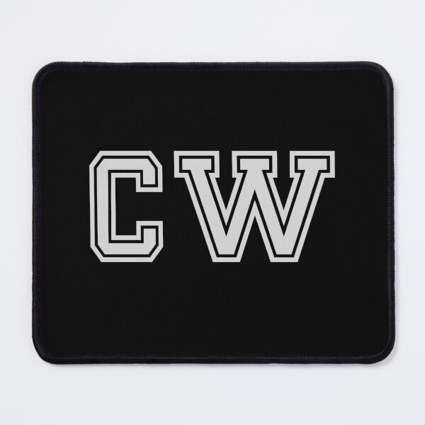Item preview, C.W. Varsity Initials | Varsity Letters | Black And White | Personalised Gifts designed and sold by Avo And Sriracha.