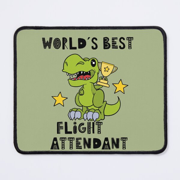 Item preview, Funny Flight Attendant, Worlds Best Flight Attendant, Humor, Dinosaur, T Rex, Tyrannosaurus, Animal, World Greatest, Dino designed and sold by iHeartDinosaurs.