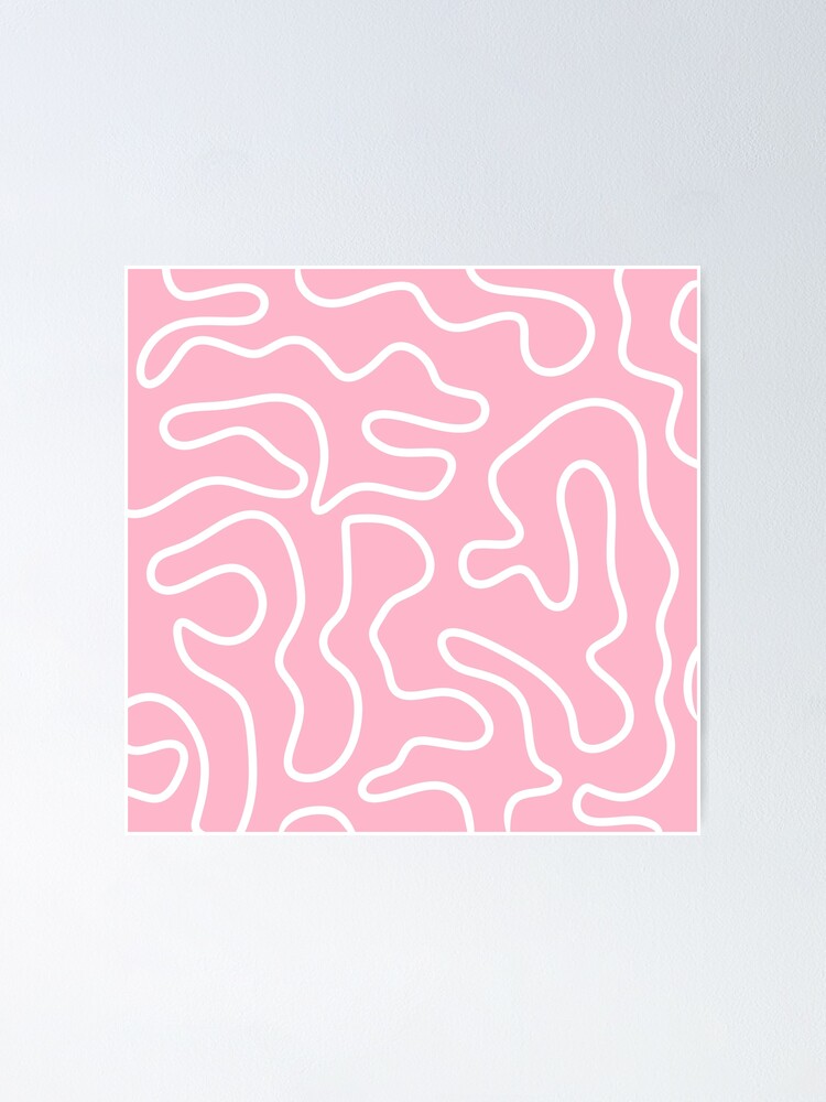 Bubblegum Abstract Minimalistic Aesthetic Floral 1 Poster