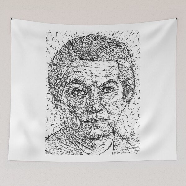 Item preview, GABRIELA MISTRAL ink portrait designed and sold by lautir.