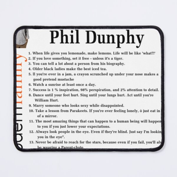 Item preview, Life Lessons From Phil Dunphy Modern Family Films Sitcom Movie Cameron Tucker Alex Dunphy Gift Graph designed and sold by ziemeripspat.