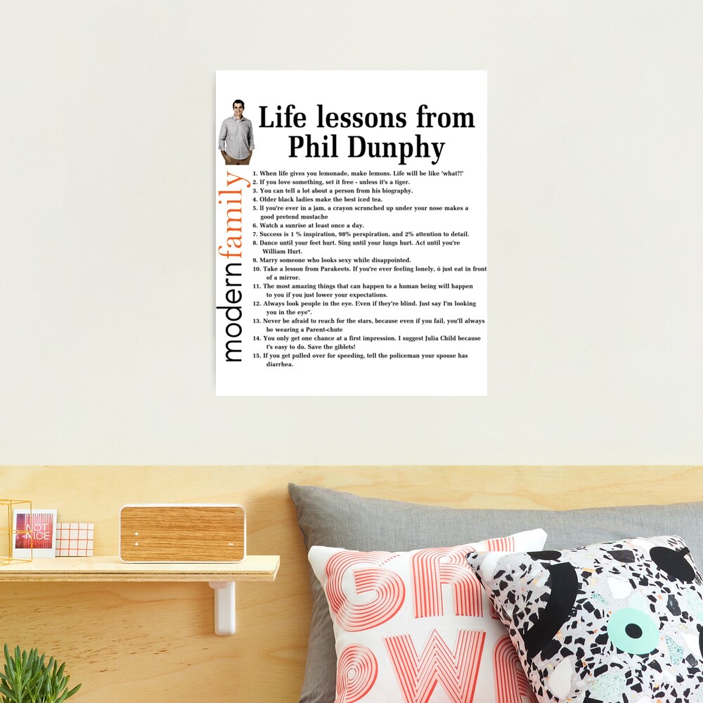 Life Lessons From Phil Dunphy Modern Family Films Sitcom Movie Cameron  Tucker Alex Dunphy Gift Graph