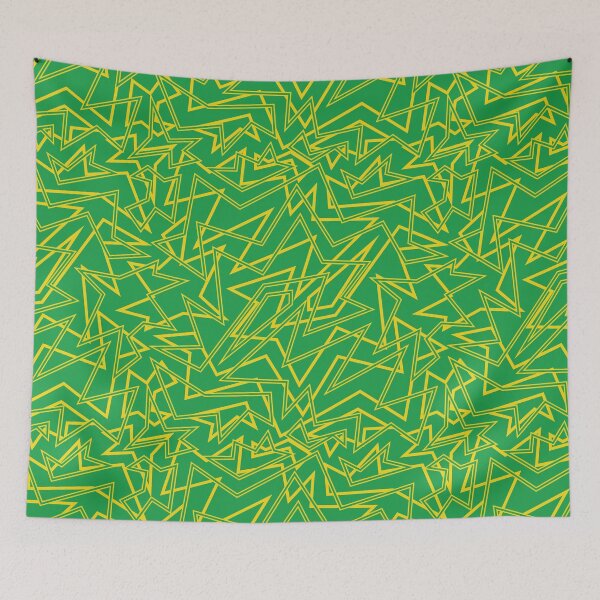 Item preview, Abstract Contemporary Pattern Green and Yellow designed and sold by SoccaTamam.