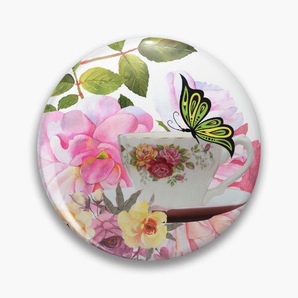 Artikelvorschau, Schmetterling Teacup Blumen entworfen und verkauft von tomorrowsart.