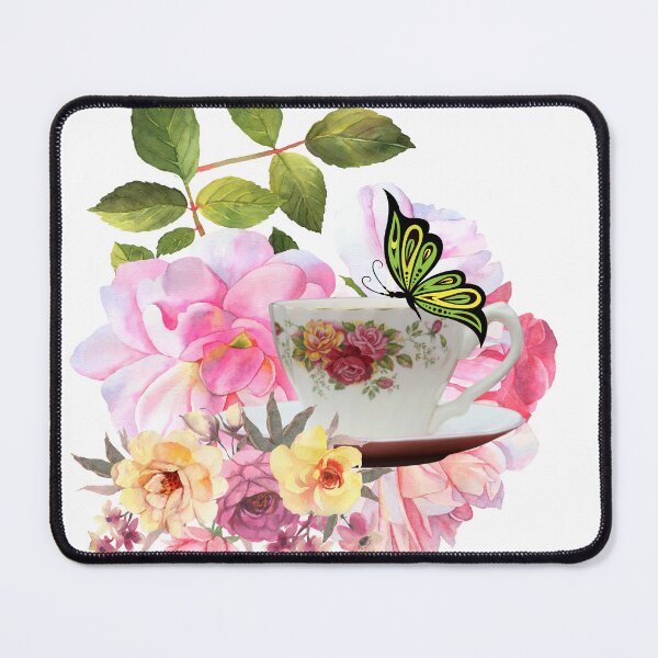 Artikelvorschau, Schmetterling Teacup Blumen entworfen und verkauft von tomorrowsart.