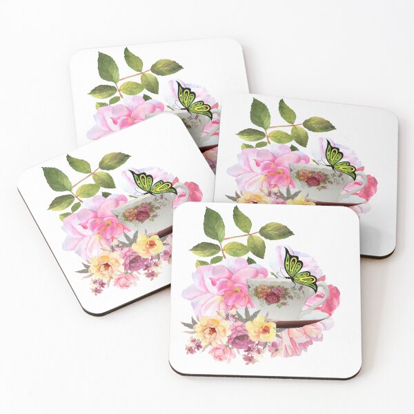 Item preview, Butterfly Teacup Flowers designed and sold by tomorrowsart.