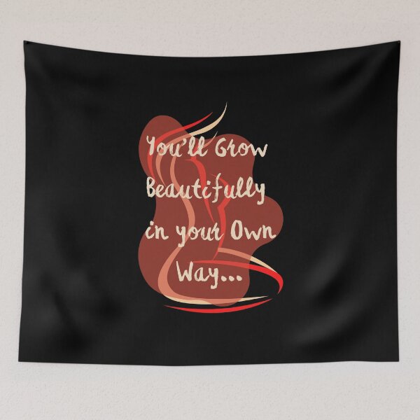 Item preview, You’ll Grow Beautifully in your Own Way– Woman Quote Illustration designed and sold by The-Muse.