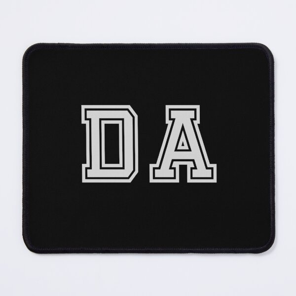 Item preview, D.A. Varsity Initials | Varsity Letters | Black And White | Personalised Gifts designed and sold by Avo And Sriracha.