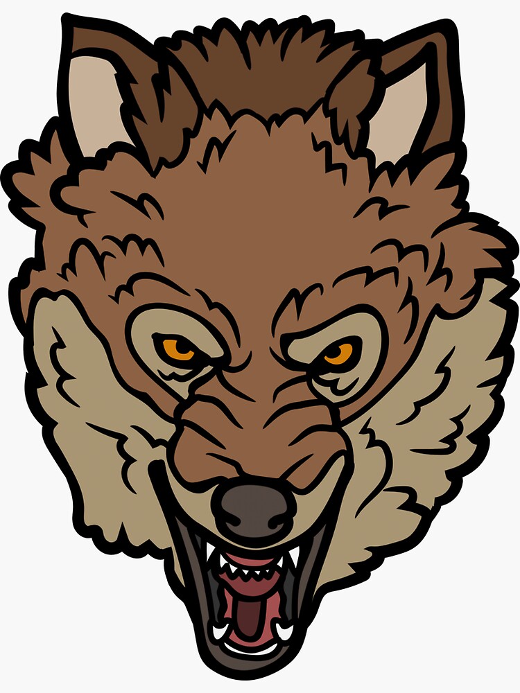 "Angry wolf" Sticker by copalas Redbubble