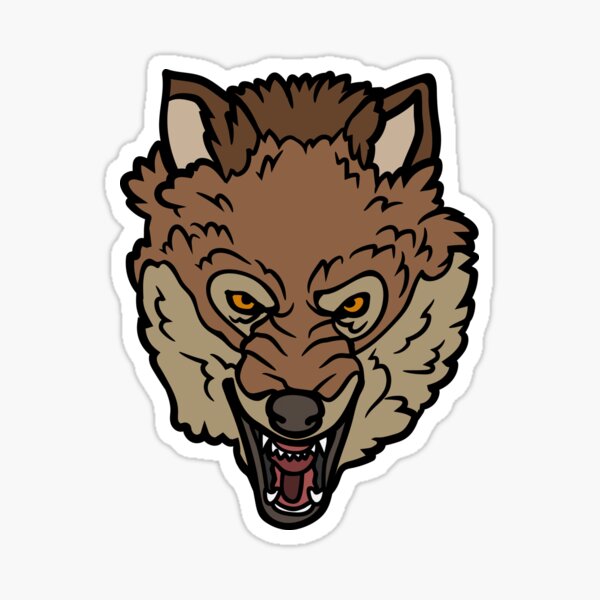 "Angry wolf" Sticker by copalas Redbubble