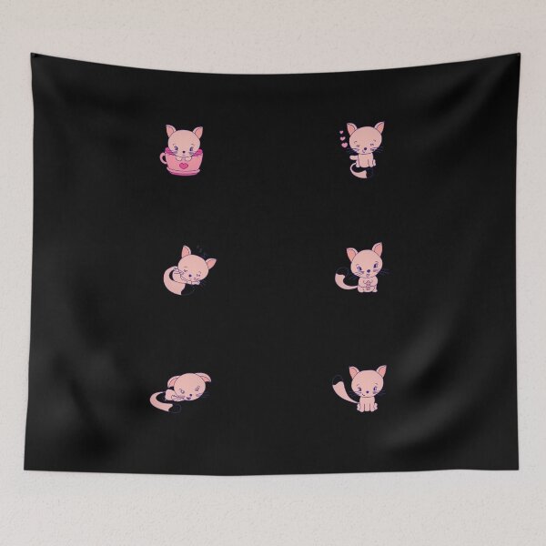 Item preview, Pink Cat Sticker Pack 2 designed and sold by Trinket-Trickster.