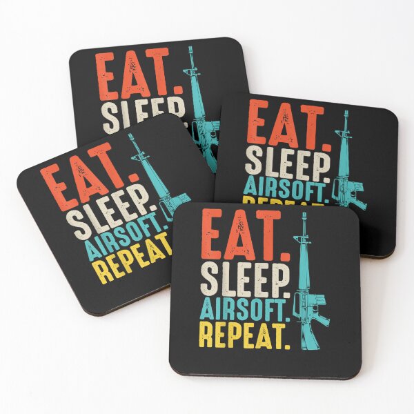 Item preview, Eat Sleep Airsoft Repeat Team Sport Motivational Quote designed and sold by DeannaMarks.