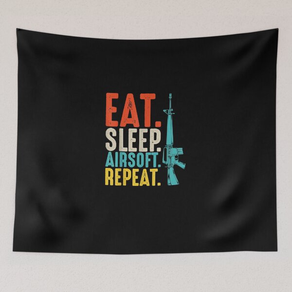 Item preview, Eat Sleep Airsoft Repeat Team Sport Motivational Quote designed and sold by DeannaMarks.