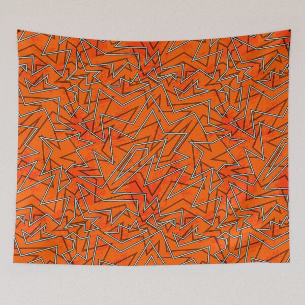 Item preview, Abstract Contemporary Pattern Orange and White designed and sold by SoccaTamam.