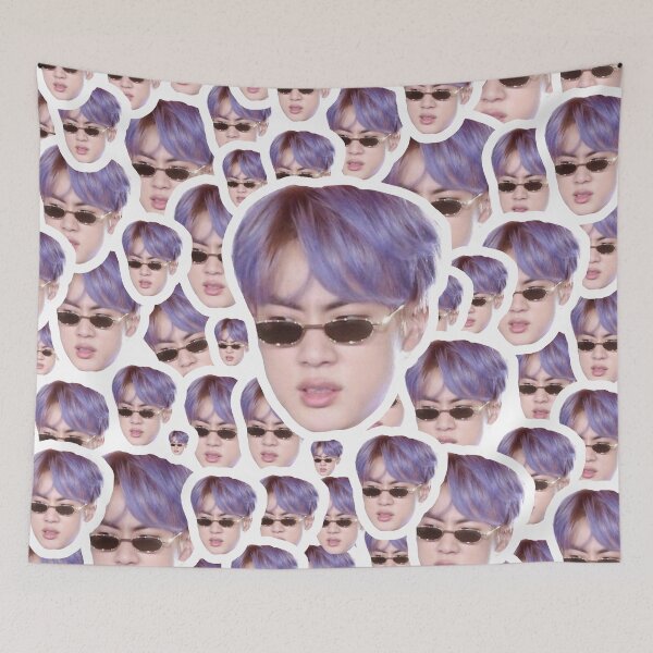 Item preview, BTS JIN / Kim Seokjin Purple Hair Funny Cute Fake Maknae  designed and sold by EN-YJW.