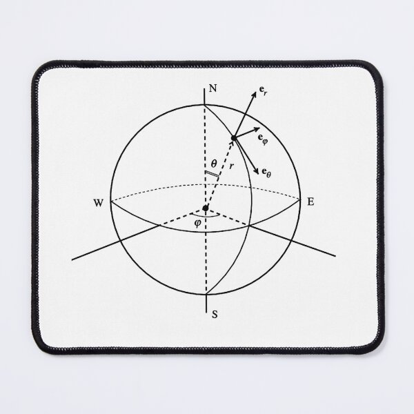 Item preview, spherical coordinates, math, physics and science designed and sold by NoetherSym.
