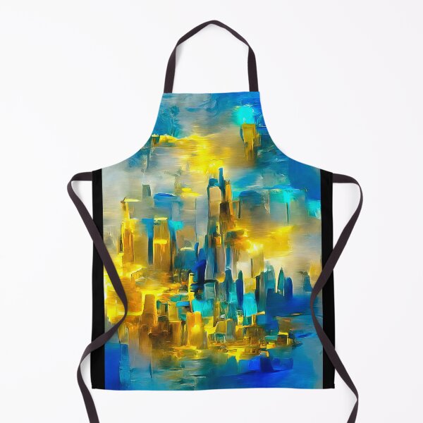 Item preview, City Lights 19 Blue and Golden Minimalism designed and sold by mhfoto.