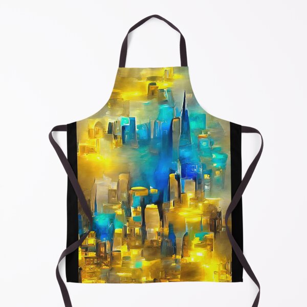 Item preview, City Lights 20 Golden and Blue Minimalism designed and sold by mhfoto.