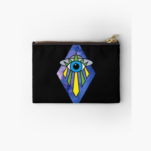 Item preview, Illuminati Pyramid UFO Eye Art Deco Geometric Diamond Shape Galaxy Starry Sky Space designed and sold by Ciara Shortall.