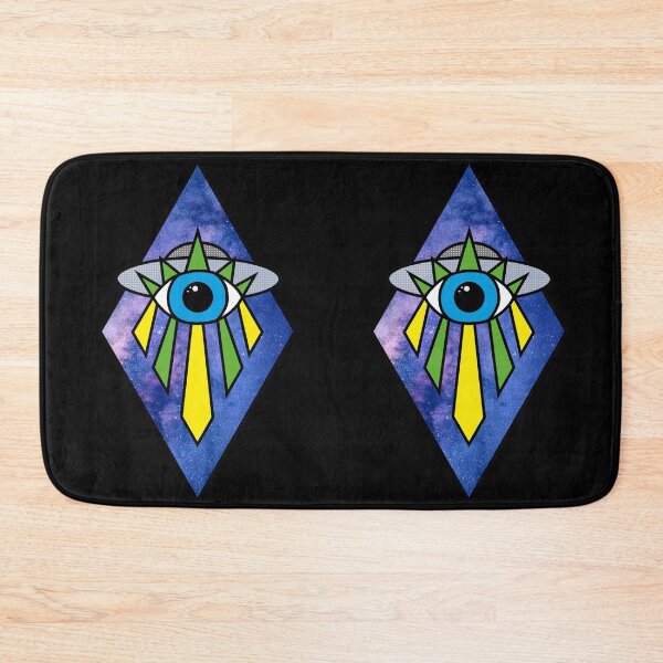 Item preview, Illuminati Pyramid UFO Eye Art Deco Geometric Diamond Shape Galaxy Starry Sky Space designed and sold by Ciara Shortall.