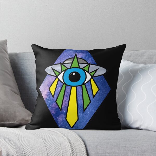 Item preview, Illuminati Pyramid UFO Eye Art Deco Geometric Diamond Shape Galaxy Starry Sky Space designed and sold by Ciara Shortall.