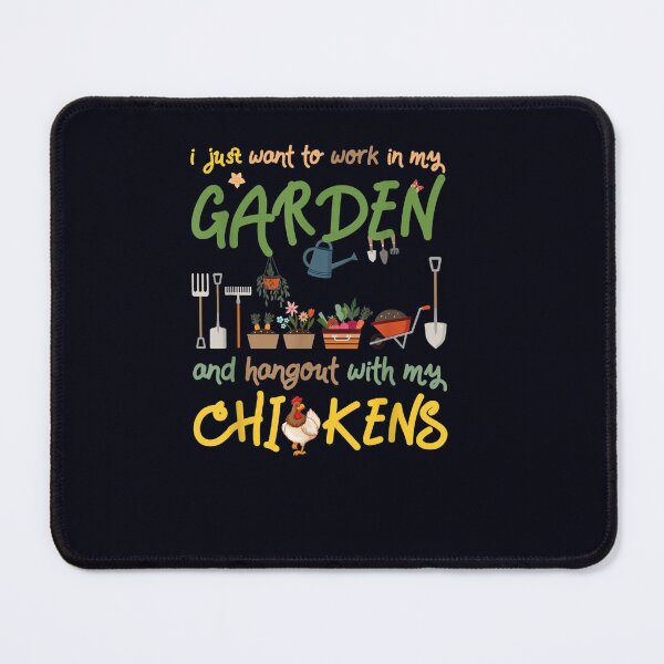 Item preview, Gardening and Chickens Work In Garden Hangout With Chickens designed and sold by DeannaMarks.