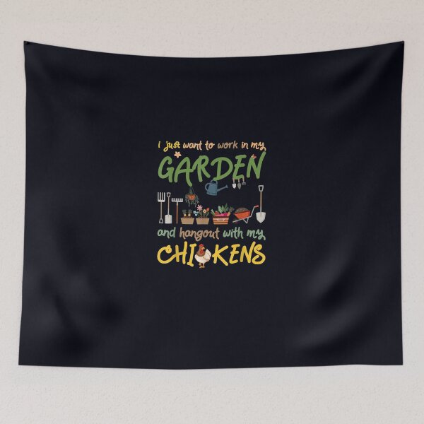 Item preview, Gardening and Chickens Work In Garden Hangout With Chickens designed and sold by DeannaMarks.