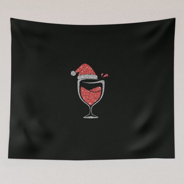 Item preview, Glass Of Red Wine Santa's Hat Christmas Wines designed and sold by DeannaMarks.